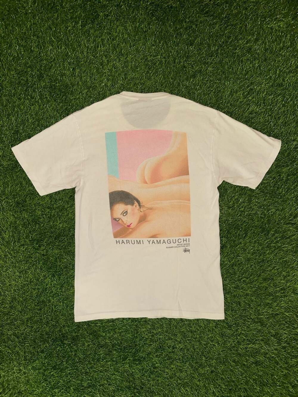 Stussy x Harumi Yamaguchi Artist Series 2017 T-Shirt Size S White